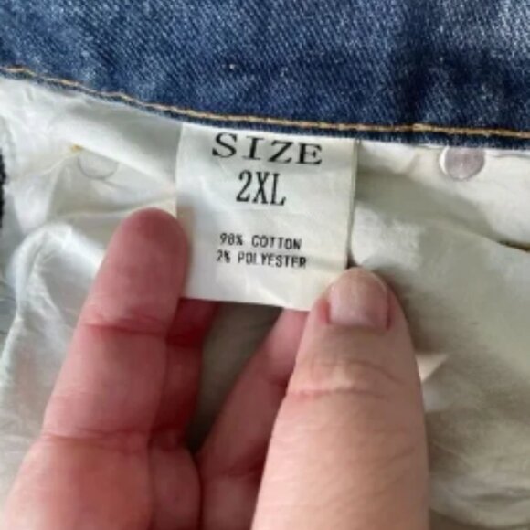 Mijko Zipper Jeans Mens 2XL Blue Gradient Baggy Denim Y2K Statement Streetwear - Picture 7 of 13